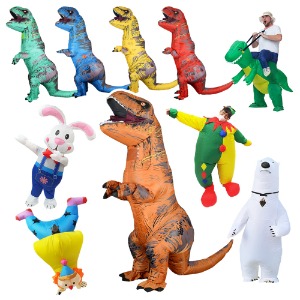 코스튬 티라노 사우루스 공룡 에어슈트 토끼 삐에로 곰 거꾸로광대 풍선옷 모음